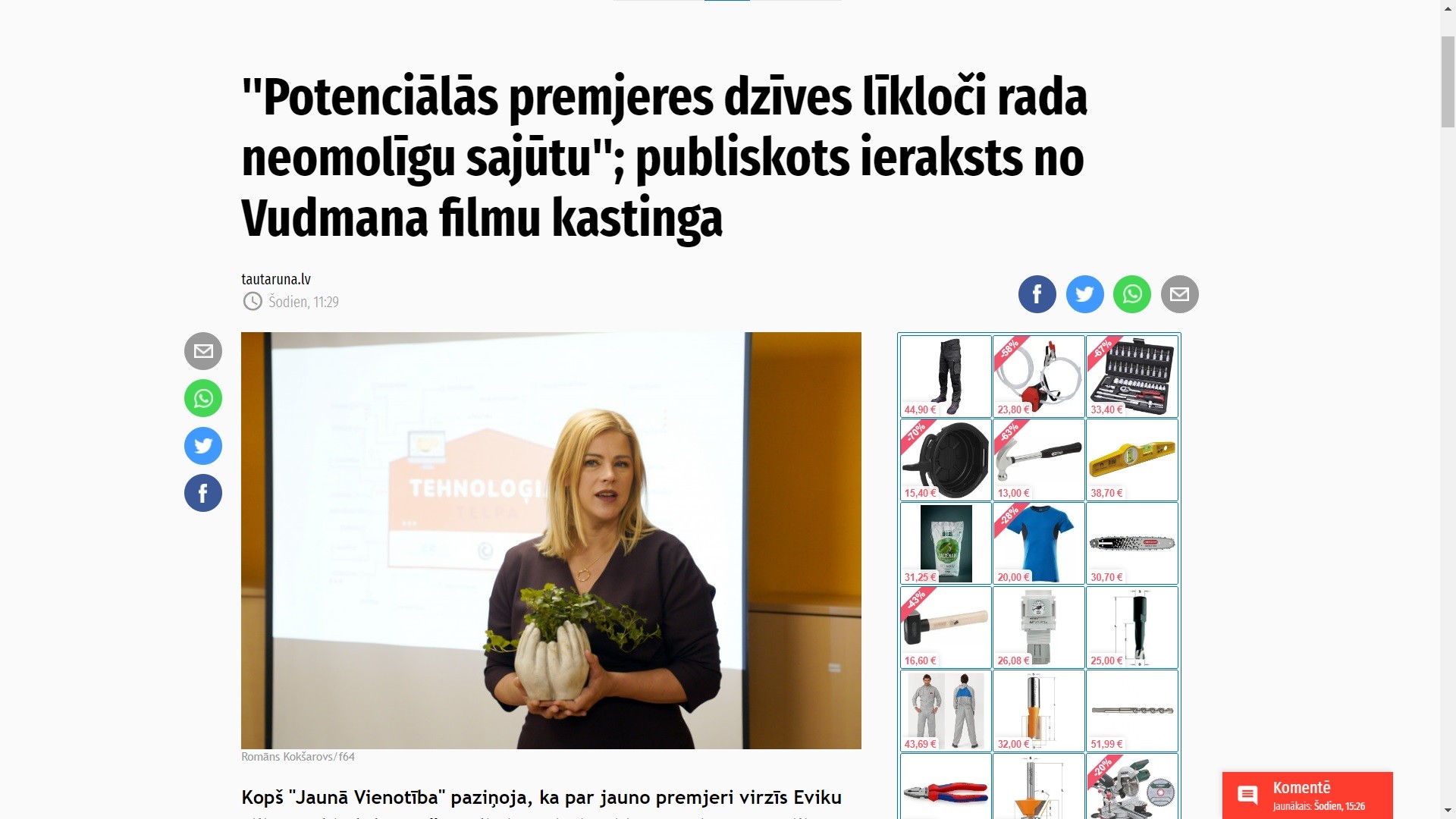 Evikai Siliņai tiek pārmesta saistība ar kriminālo pasauli un filmēšanos porno. Vai tā ir patiesība? (Bilde 2)